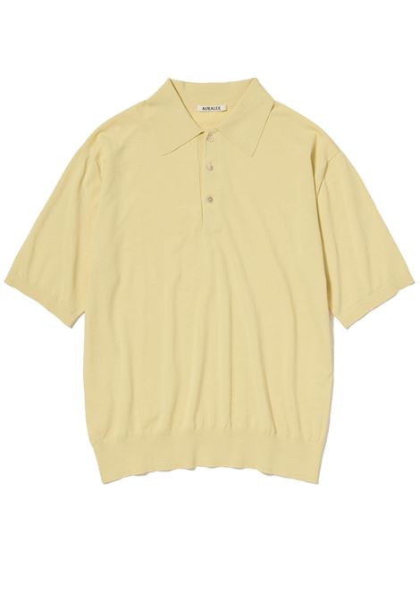 polo giza uomo gialla AURALEE | A26SP03KAYELLOW BEIGE